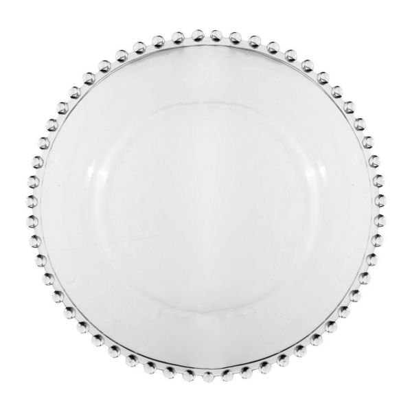 Набор обеденных тарелок 4 ШТ., Д26,5 см., с шариками Жемчуг PERLOA  COTE TABLE, арт. 10091