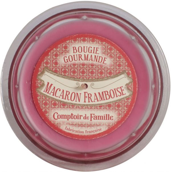 СВЕЧА, COMPTOIR DE FAMILLE,  CANDLE MACARON FRAMBOISE GOURMANDE PINK D12XH8, АРТИКУЛ 151480