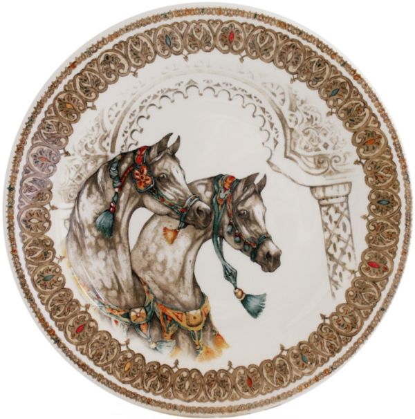 Тарелка десертная набор 4 ШТ..,Лошади ветра, арт,1751B4AD50 ,CHEVAUX DU VENT, GIEN