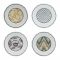 Тарелка для канапе набор 4 ШТ.., DOMINOTE, ? 16,5 cm GIEN