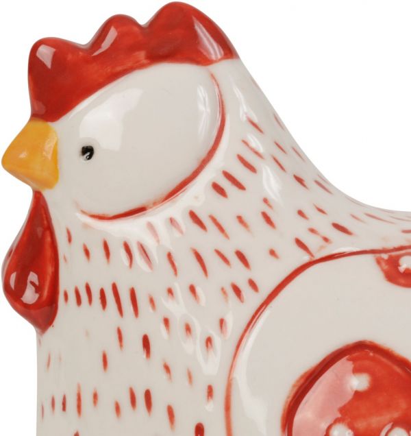 ДЕКОРАТИВНАЯ КУРИЦА, COMPTOIR DE FAMILLE,  DECO HEN MARGOTTE RED 18X9XH14CM PORCELAIN, АРТИКУЛ 200464