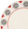 ДЕСЕРТНАЯ ТАРЕЛКА Розетт, COMPTOIR DE FAMILLE,  DESSERT PLATE ROSETTE GREY+RED D22.5CM EARTHENWARE, АРТИКУЛ 200910