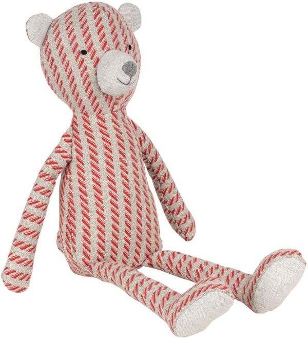 ДЕКОР, COMPTOIR DE FAMILLE,  DECO TEDDY BEAR GONTRAN RED H50CM POLYESTER+COTTON, АРТИКУЛ 201025