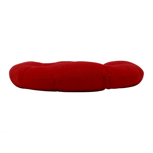 Декоративная подушка на стул круглая Красный Д40 см хлопок Comptoir de Famille