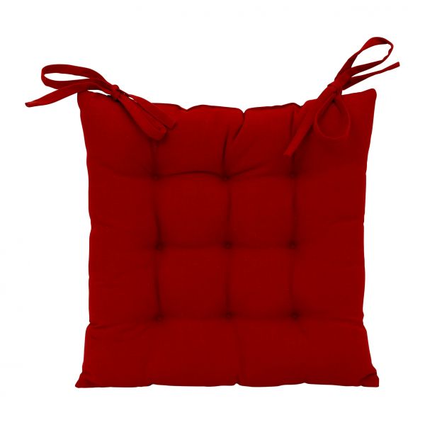 Декоративная подушка на стул Красный 40X40 см хлопок Comptoir de Famille