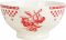 ПИАЛА "Красные шашечки", COMPTOIR DE FAMILLE,  BOWL DAMIER RED 13CL EARTHENWARE, АРТИКУЛ 2042