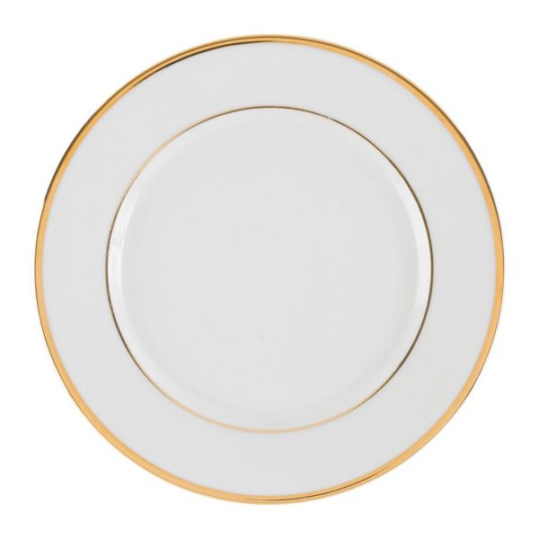 ТАРЕЛКА  CHARGER PLATE GINGER DOR WHITE+GOLD D30 PORCELAIN COTE TABLE, АРТИКУЛ 34709