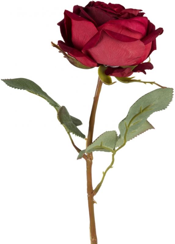 ЦВЕТОК ДЕКОРАТИВНЫЙROSE FLOWER ROSE FLEUR RED H66CM PLASTIC+IRON COTE TABLE, АРТИКУЛ 34777