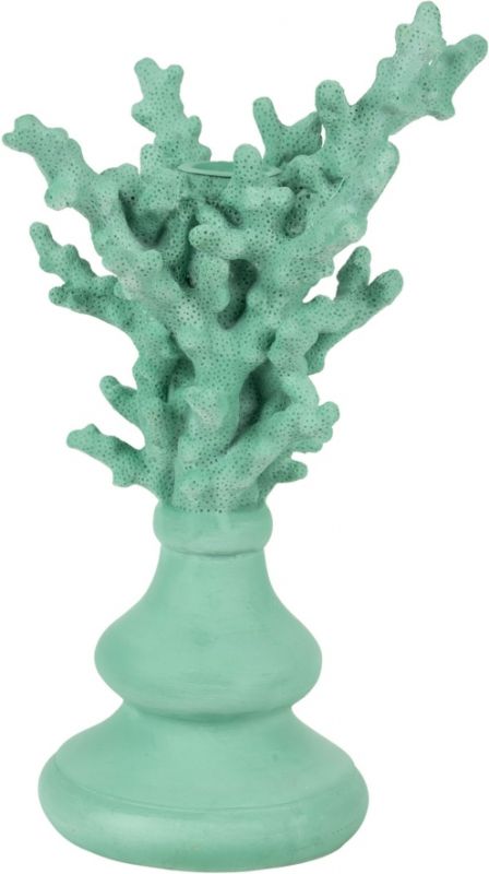 CANDLESTICK CORAL BORDEMER TURQUOISE 13.5X10.5XH2 COTE TABLE, Арт.:34912