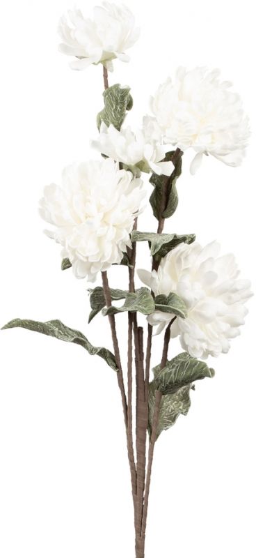 ЦВЕТОК ДЕКОРАТИВНЫЙИСКУССТВЕННЫЙ FLOWER DAHLI FLEUR WHITE H105CM EVA+IRON COTE TABLE, АРТИКУЛ 34961