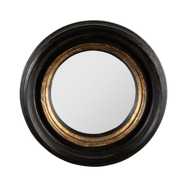 Зеркало AUREOL BLACK+GOLD D21X5CM RESIN+MIRROR COTE TABLE, Арт.: 35794