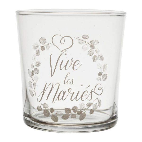 СТАКАН TUMBLER "VIVE LES MARIES" BODEGA WHITE 37CL GLASS COTE TABLE, АРТИКУЛ 35803