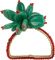 КОЛЬЦО ДЛЯ САЛФЕТКИ, COTE TABLE, NAPKIN RING FLEURI GREEN+RED D4 IRON+GLASS+PLASTIC, АРТИКУЛ 35850