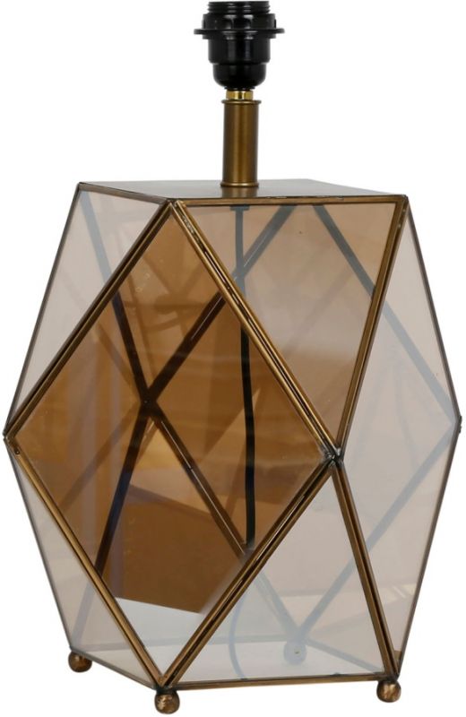 Лампа настольная  ELUMINEA GOLD 23X23XH43-E27 GLASS+BRASS ,Cote Table ,Арт.: 36136
