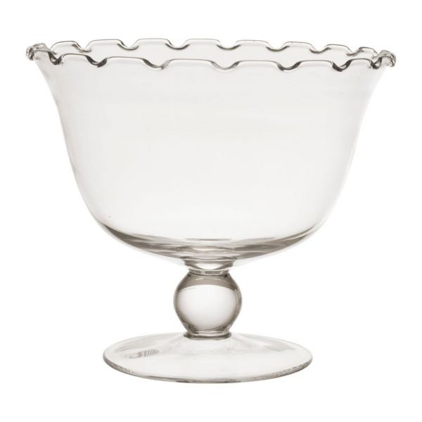 ВАЗА НА НОЖКЕ FOOTED BOWL CLARIERE D24.5XH22CM GLASS COTE TABLE, АРТИКУЛ 36344