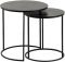 Столик приставной, набор 2 шт., NEST OF 2 TABLES  FELIA BLCK D49H53+D41H46 ALU+IRON ,Cote Table ,Арт.: 37336