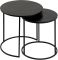 Столик приставной, набор 2 шт., NEST OF 2 TABLES  FELIA BLCK D49H53+D41H46 ALU+IRON ,Cote Table ,Арт.: 37336