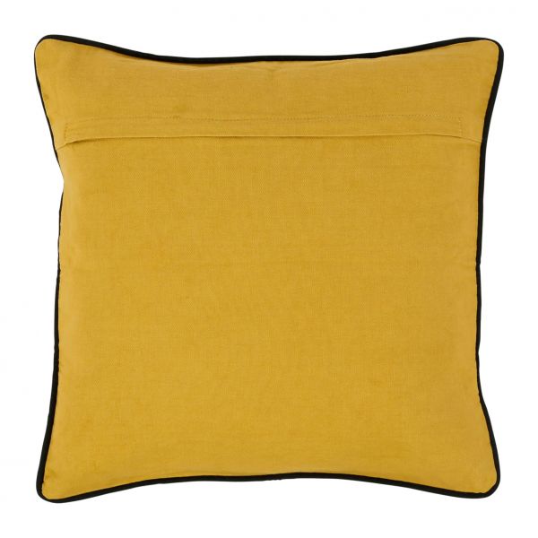 Подушка декоративная с кантом 45X45 см., желтая, Бархат, Cote Table
