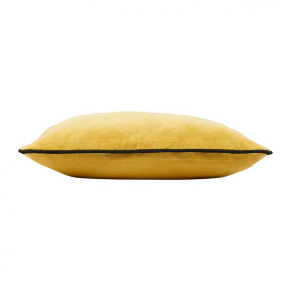 Подушка декоративная с кантом 45X45 см., желтая, Бархат, Cote Table