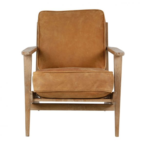 Кресло LAURELI коричневый 71X90XH73 дуб, кожа, Cote Table