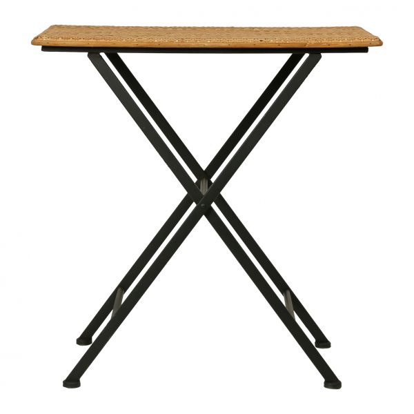 Столик GARDEN черный 61X40.5H62 металл, ротанг, Cote Table