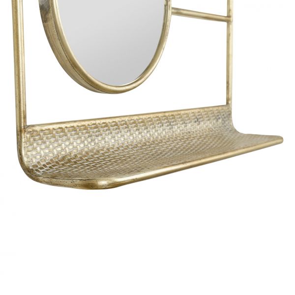 Зеркало с полкой ELUMINEA шампань 60X81.5X14 металл, Cote Table