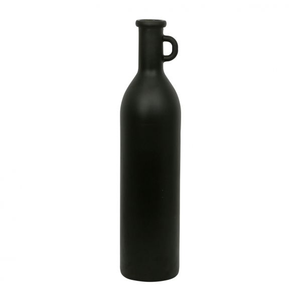 Бутыль ваза LINOL матовый черный D18H77 переработанное стекло, Cote Table