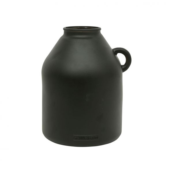 Бутыль ваза LINOL матовый черный D18.5XH26CM переработанное стекло, Cote Table
