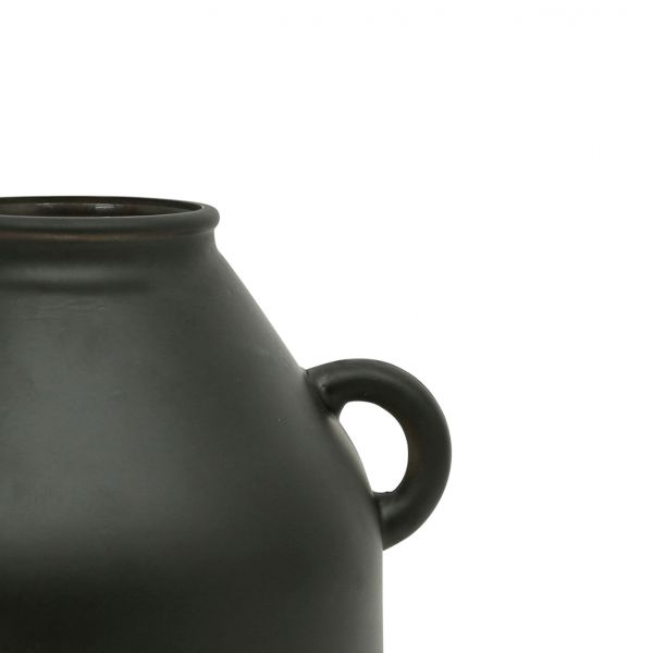 Бутыль ваза LINOL матовый черный D18.5XH26CM переработанное стекло, Cote Table