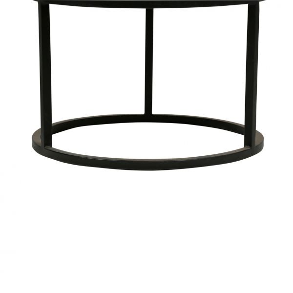 Набор из 2 кофейных столиков RETRO черный  H45/38 мрамор, сталь, Cote Table