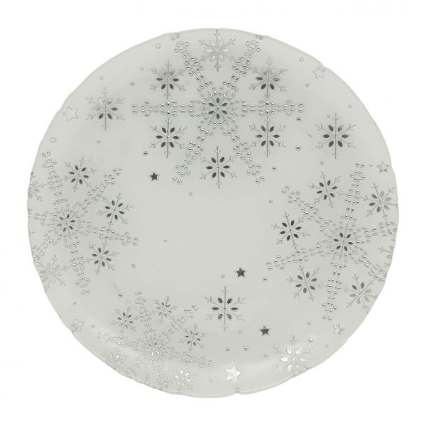 Блюдо ARTIQUE серебро, серый  D32.5CM стекло, Cote Table