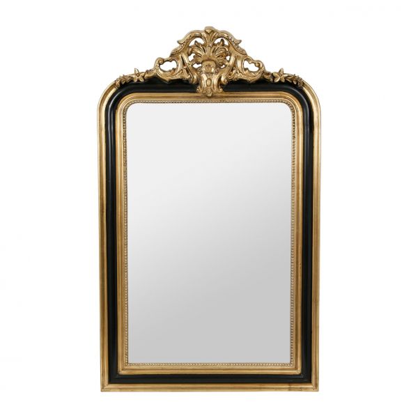 ЗЕРКАЛО, COMPTOIR DE FAMILLE,  MIRROR FEERIE BLACK +GOLD 87X144CM RESIN, АРТИКУЛ 5728