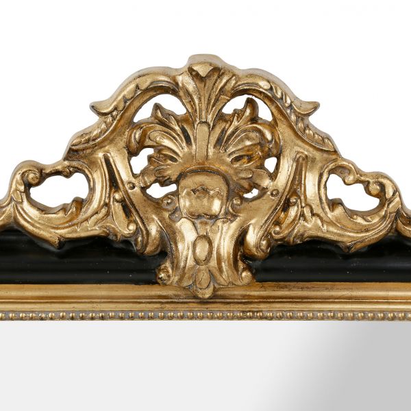 ЗЕРКАЛО, COMPTOIR DE FAMILLE,  MIRROR FEERIE BLACK +GOLD 87X144CM RESIN, АРТИКУЛ 5728