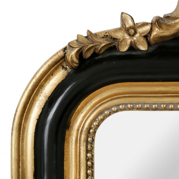 ЗЕРКАЛО, COMPTOIR DE FAMILLE,  MIRROR FEERIE BLACK +GOLD 87X144CM RESIN, АРТИКУЛ 5728