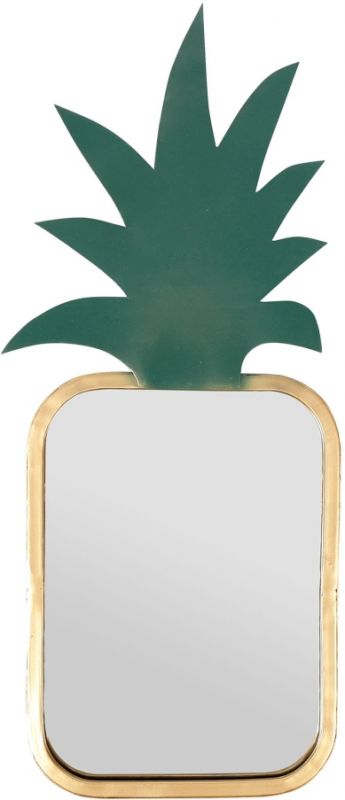 Зеркало ANANAS зеленый, золотой 21X48X2CM металл