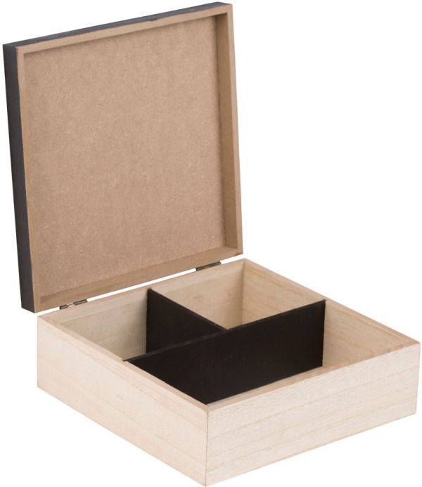 Коробка для чая 3C TITICA черный 20X20XH7.5 MDF