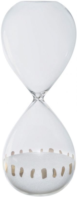 Песочные часы 30MIN белый D8XH20CM стекло