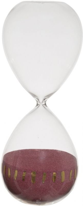 Песочные часы 30MIN розовый D8XH20CM стекло