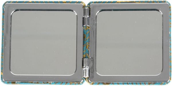 Карманное зеркальце 3 шт ORF’ кирпичный, серый, изумрудный 6X6 пластик