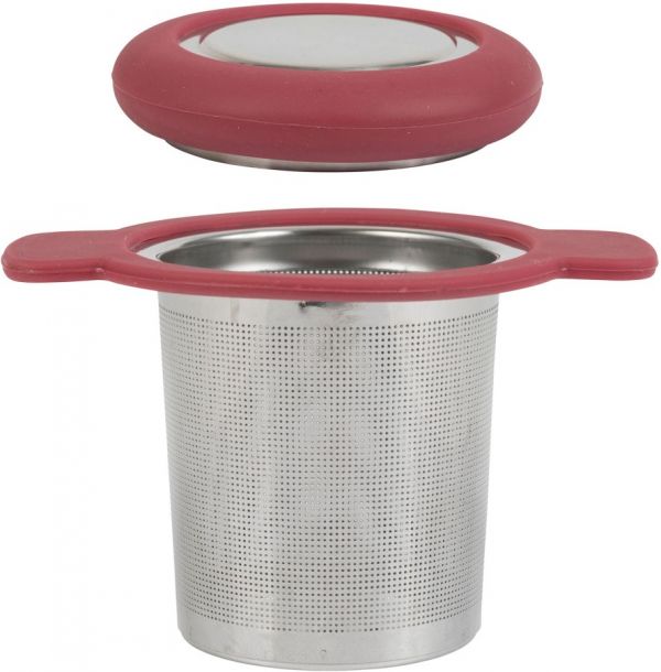 TEA INFUSER COLORADA GARNET RED 10X7XH7 STAINLESS