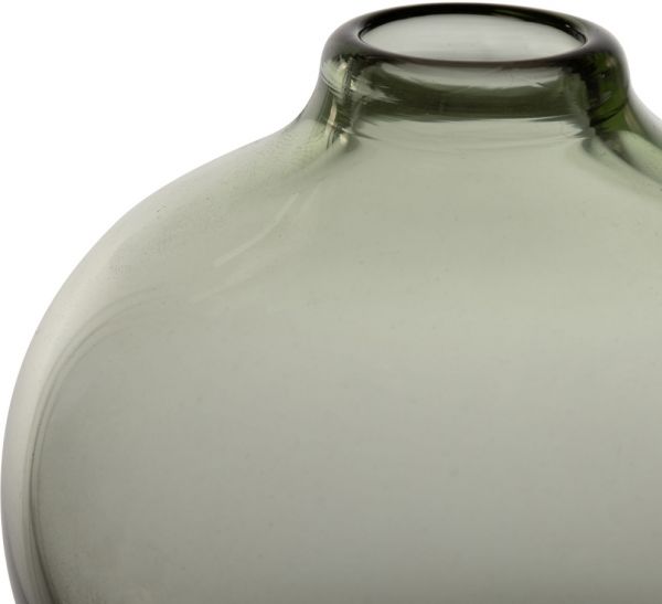 VASE X3 CYRIUS GREY+GREEN D9.5XH8CM GLASS