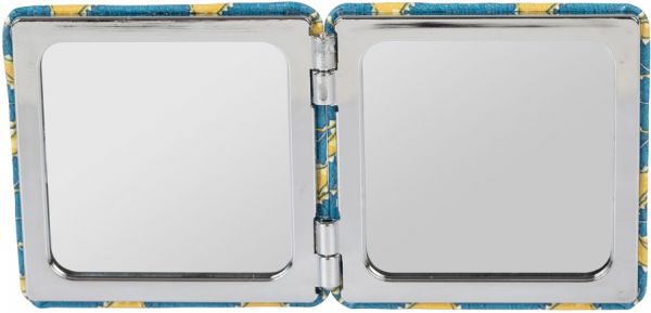 Карманное зеркальце 2 шт FEUIL-COL синий, желтый 6X6CM пластик