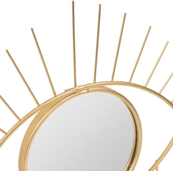 Зеркало с крючками SOLARET золотой 31X29CM металл