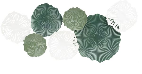 Настенный декор ETHNIC зеленый, белый 54X37X6 металл
