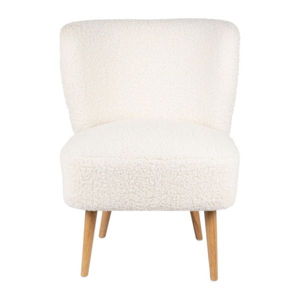 ARMCHAIR ELEMENT IVORY 62X63XH81 POLYESTER+WOOD