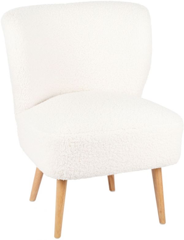 ARMCHAIR ELEMENT IVORY 62X63XH81 POLYESTER+WOOD