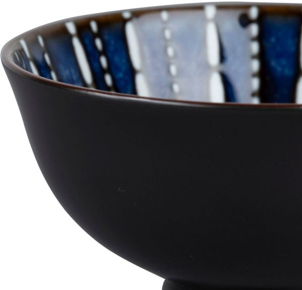 BOWL URAZIA INDIGO+WHITE 30CL-D12XH5.5 PORCELAIN