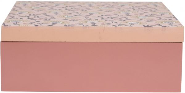 Коробка для чая VEG-GIRLY розовый 20X20XH7.5CM MDF