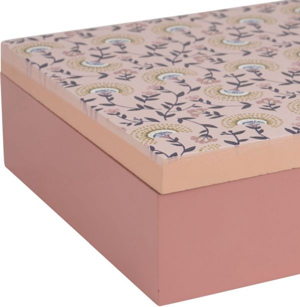 Коробка для чая VEG-GIRLY розовый 20X20XH7.5CM MDF