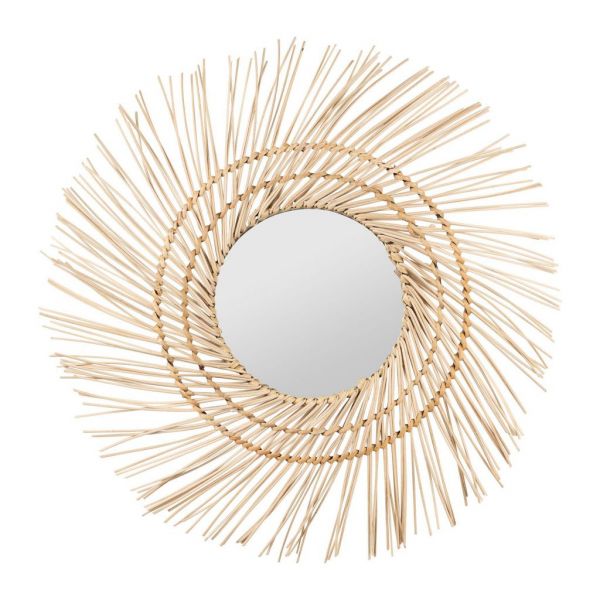 MIRROR CUZCO NATURAL D50CM RATTAN+MIRROR